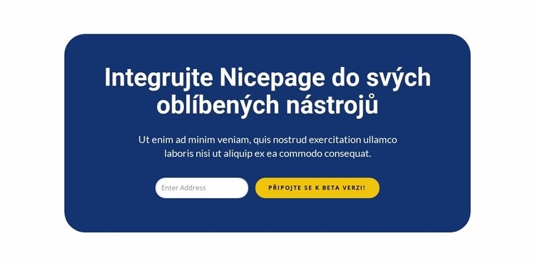 Integrujte Nicepage do svých oblíbených nástrojů Šablona HTML