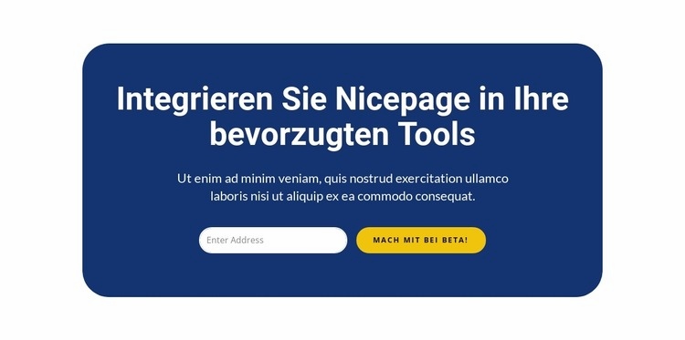 Integrieren Sie Nicepage in Ihre bevorzugten Tools Vorlage