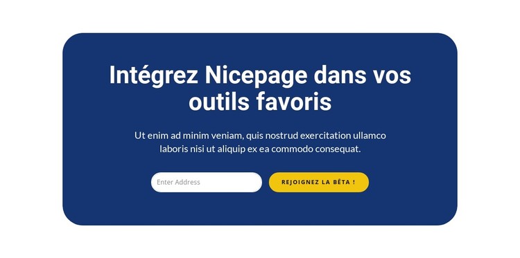 Intégrez Nicepage dans vos outils favoris Modèle CSS