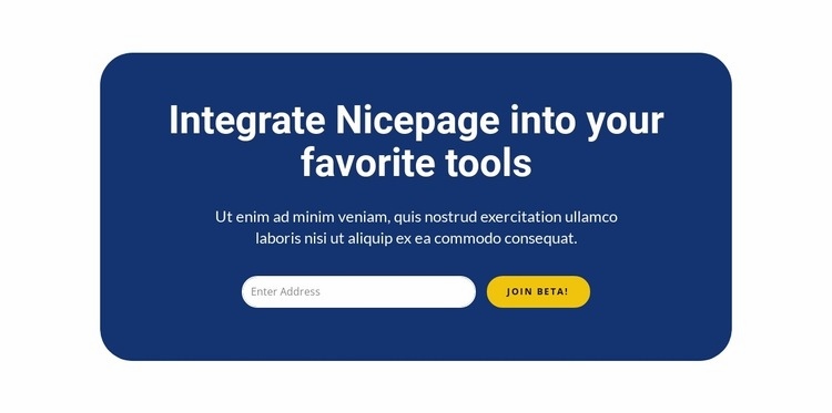 Integrate Nicepage into your favorite tools Html Code Example