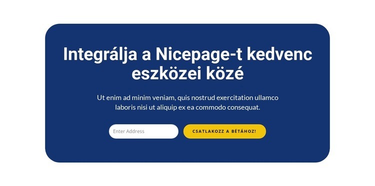 Integrálja a Nicepage-t kedvenc eszközei közé Sablon