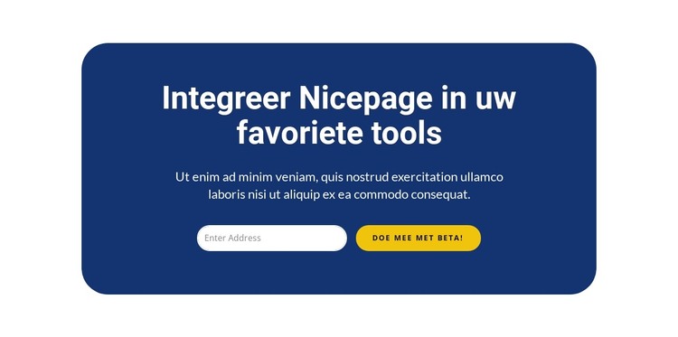 Integreer Nicepage in uw favoriete tools HTML-sjabloon