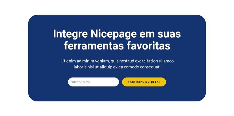 Integre Nicepage em suas ferramentas favoritas Maquete do site