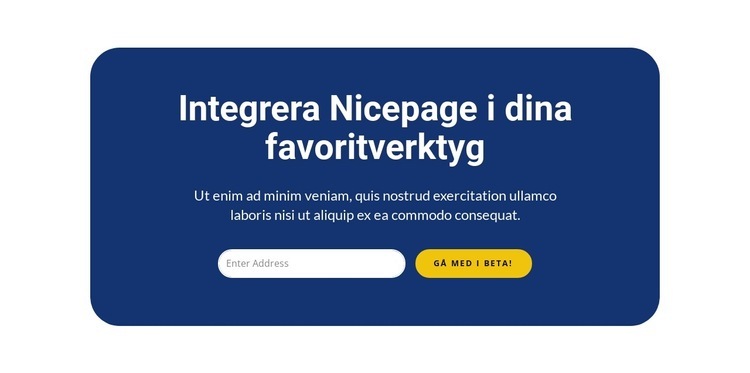 Integrera Nicepage i dina favoritverktyg Mall