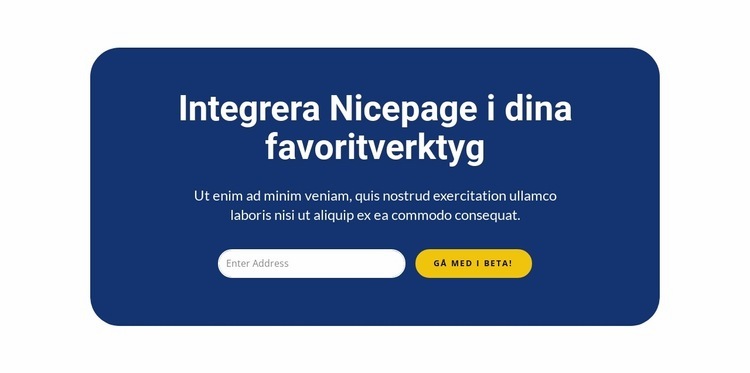 Integrera Nicepage i dina favoritverktyg Webbplats mall