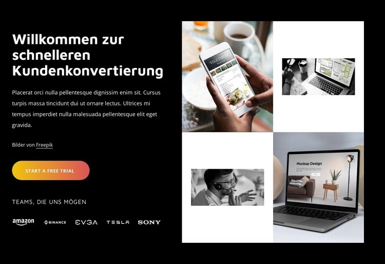 Kundenumwandlung HTML Website Builder