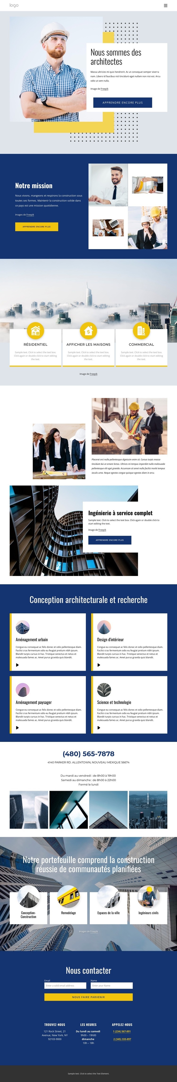 Projets architecturaux Conception de site Web