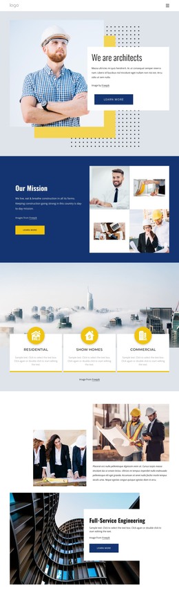 Architectural projects - HTML Template by Nicepage