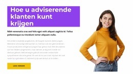 Beste Bestemmingspagina-Ontwerp Voor Adviseur Van Het Jaar