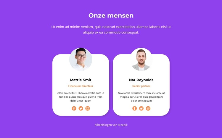 Onze mensen doen wonderen CSS-sjabloon