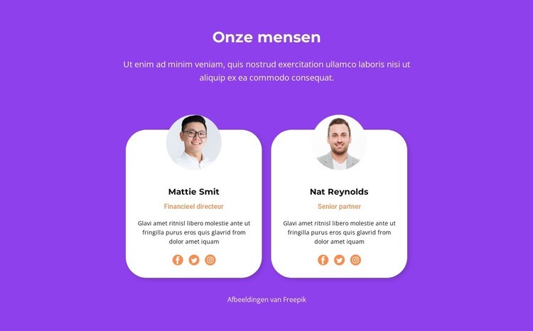 Onze mensen doen wonderen HTML5-sjabloon