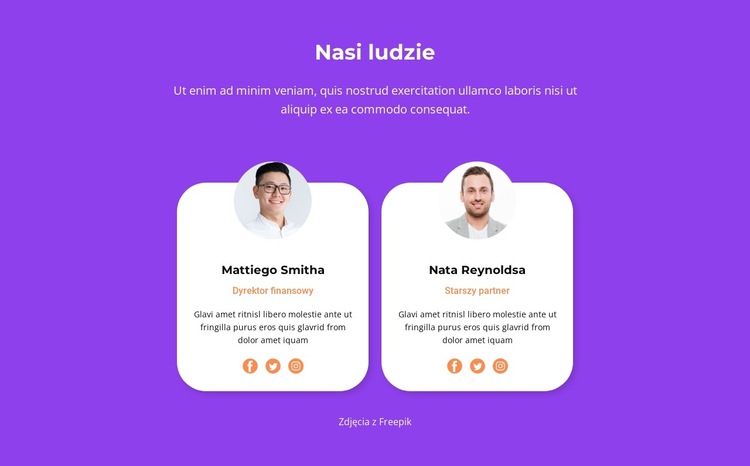 Nasi ludzie czynią cuda Szablon witryny sieci Web