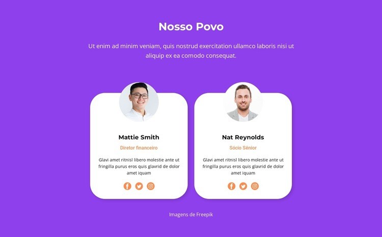 Nosso povo faz maravilhas Modelos de construtor de sites