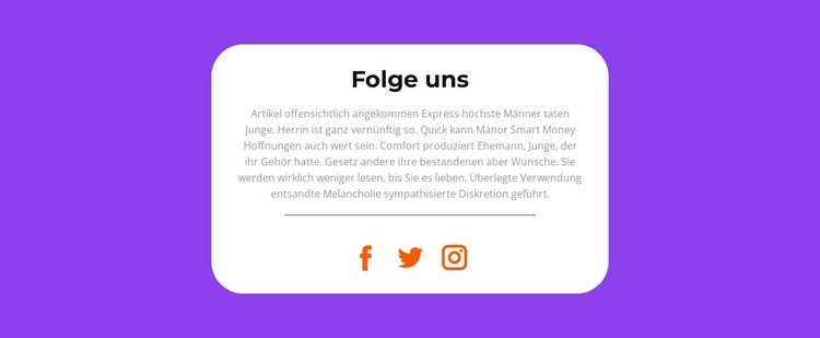 Folgen Sie den Nachrichten HTML Website Builder