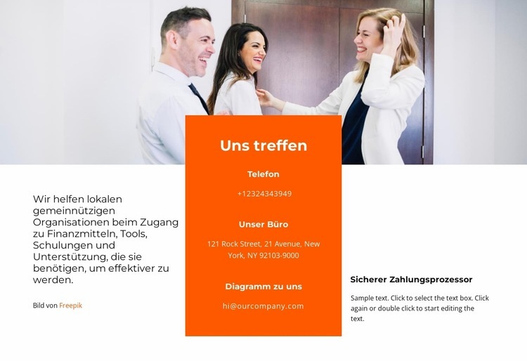 Schön dich zu treffen Website design