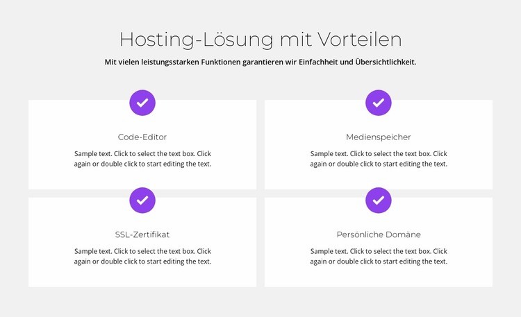 Kostenloses Hosting Website-Modell