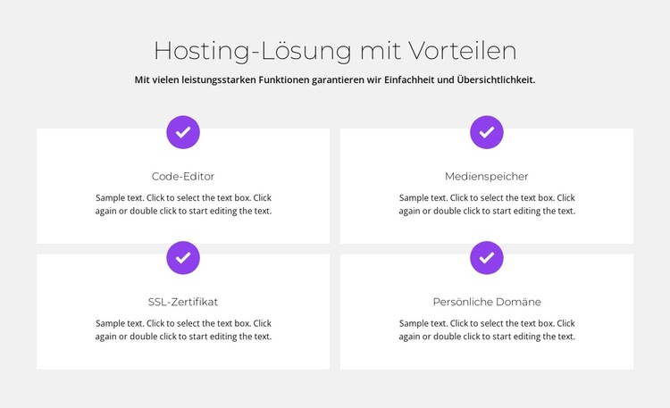 Kostenloses Hosting Website-Vorlage