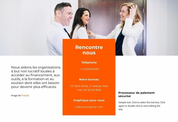 Ravie de faire ta connaissance Conception de site Web