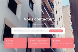 Nos Contacts Sur Fond D'Image - HTML Builder Drag And Drop