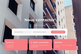 Modèle Web Réactif Pour Nos Contacts Sur Fond D'Image