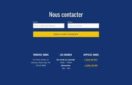 Amorcer Le HTML Pour Formulaire De Contact Avec Adresse