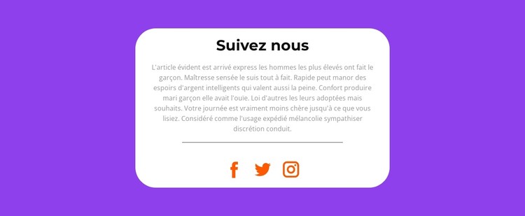 Suivez l'actualité Modèle HTML