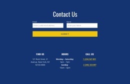 Exclusive Homepage Design For Contact Form With Address