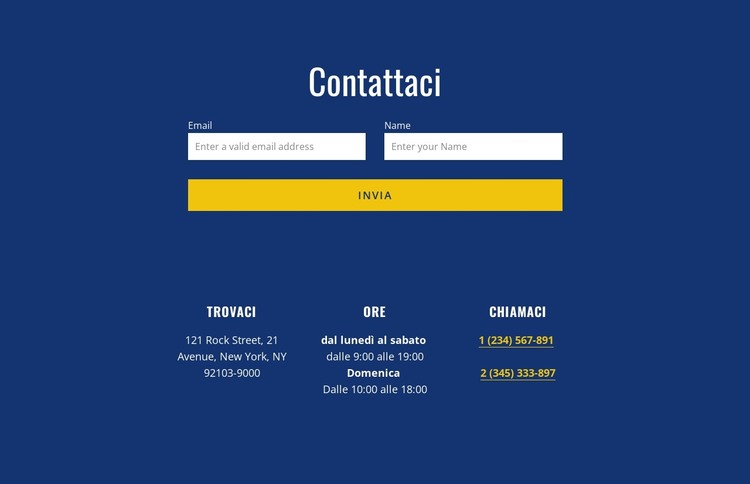 Modulo di contatto con indirizzo Modello HTML