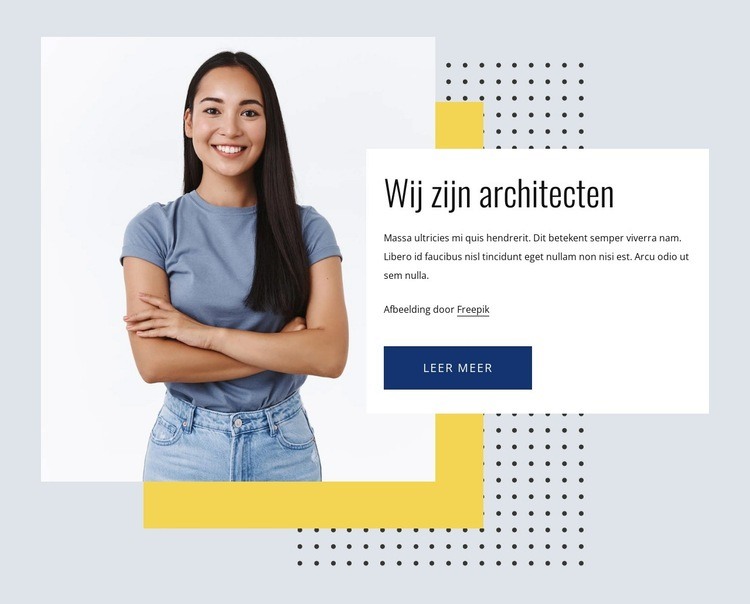 Architectuur als functie van bureau Html Website Builder