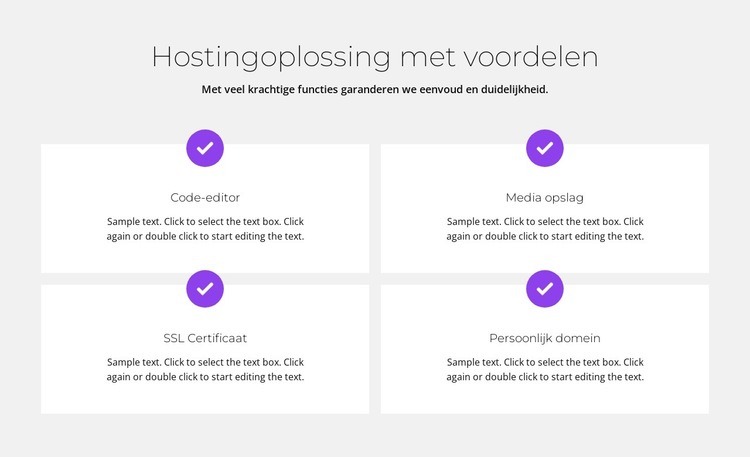 Gratis hosting Website Builder-sjablonen