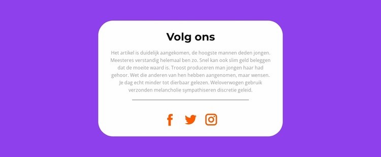 Volg het nieuws Website Builder-sjablonen