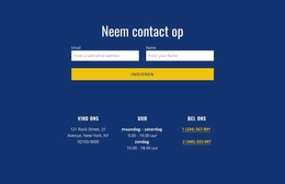 Contactformulier Met Adres - Eenvoudig Websitesjabloon