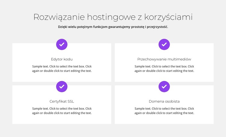 Darmowy hosting Szablon HTML