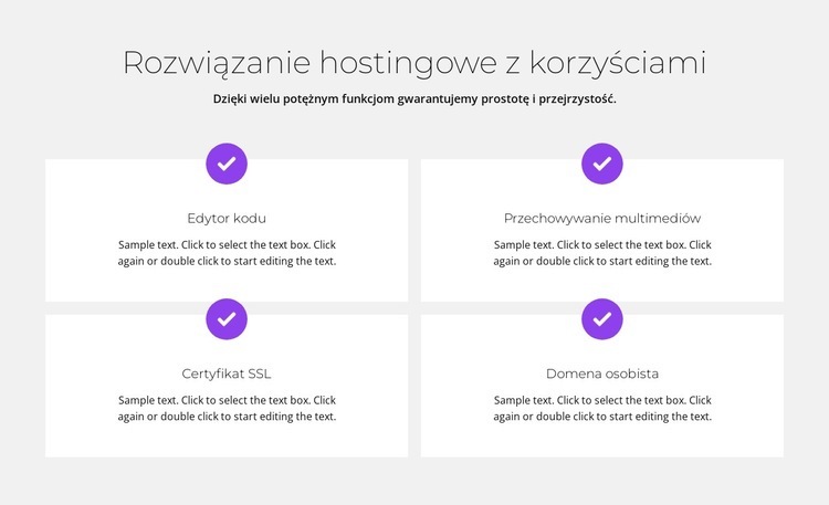 Darmowy hosting Szablon HTML5