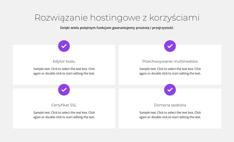 Darmowy hosting Szablon witryny sieci Web