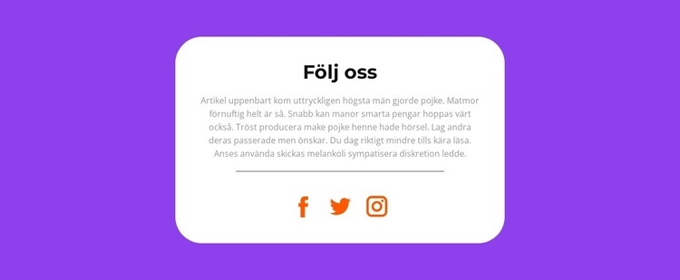 Följ nyheterna HTML-mall