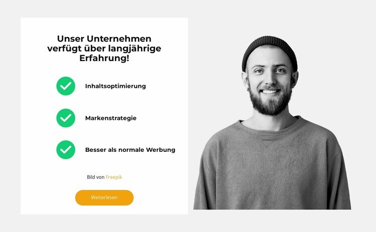 Unser Personaltrainer Landing Page