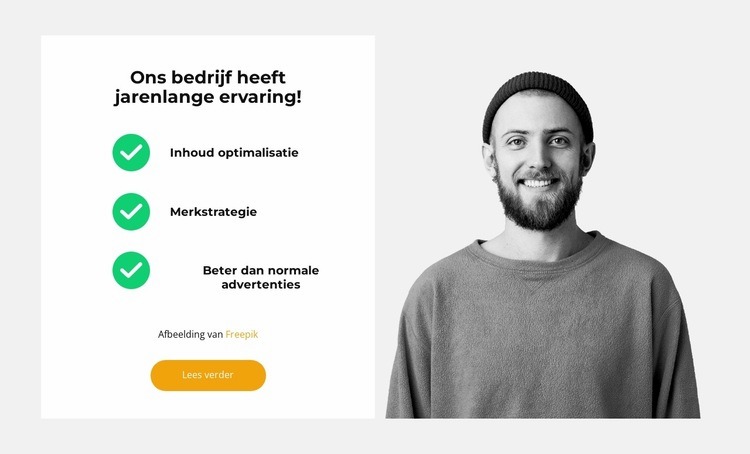 Onze personal trainer Sjabloon voor één pagina