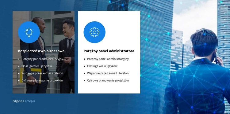 Monopole w kraju Szablon witryny sieci Web