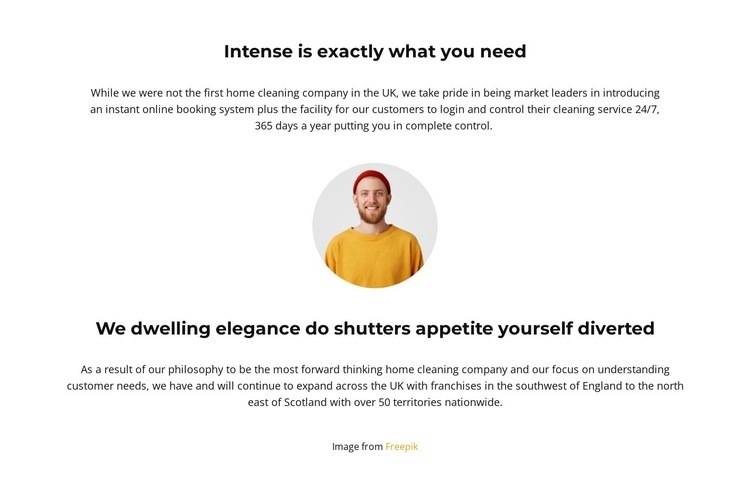 Lehký copywriting Html Website Builder