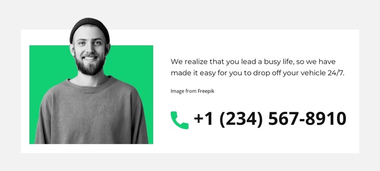 Call and place an order CSS Template