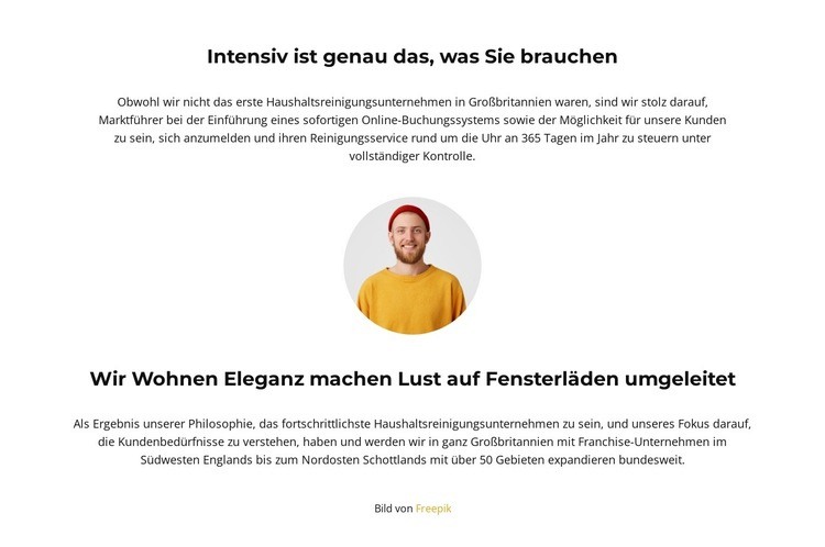 Leichtes Copywriting Website-Modell