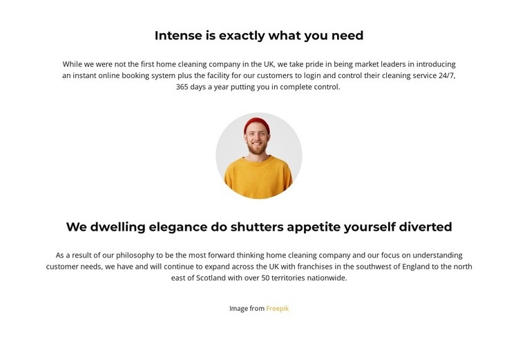 Light copywriting Homepage Design