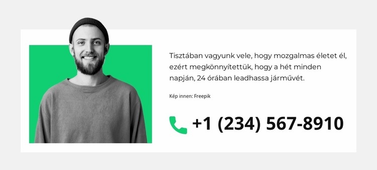 Hívjon és rendeljen Weboldal tervezés