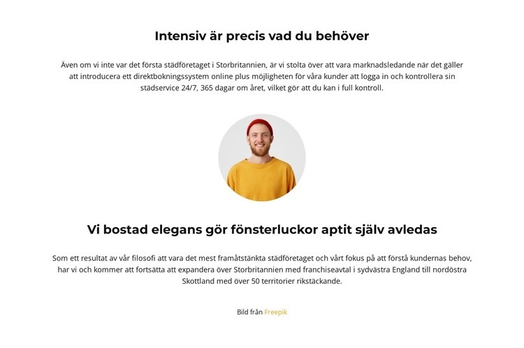 Lätt copywriting CSS -mall