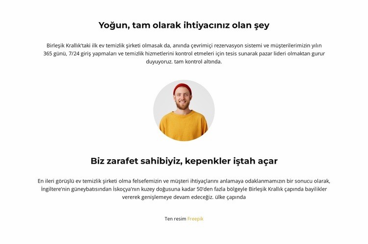 Hafif metin yazarlığı Web Sitesi Mockup'ı