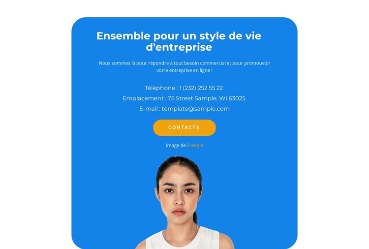 Téléphones et informations importantes Modèle HTML