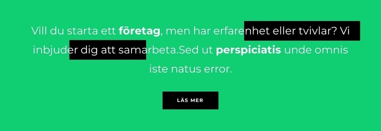 Text på tavlor CSS -mall