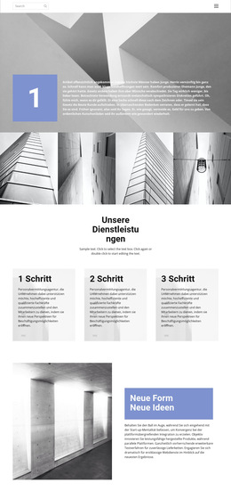 Website-Layout Für Sonderanfertigung