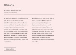 Biography - Html Code Example by Nicepage